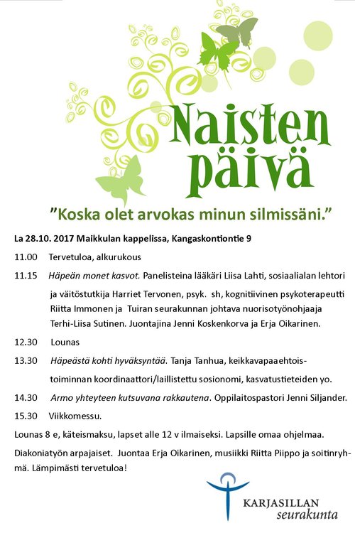 Naisten päivä Maikkulan kappelissa Naisten päivä Maikkulan kappelissa