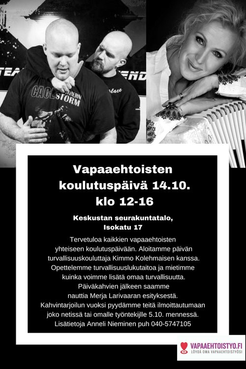 Vapaaehtoistyön koulutuspäivä Vapaaehtoistyön koulutuspäivä