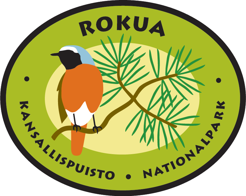 Rokuan kansallispuiston logo.