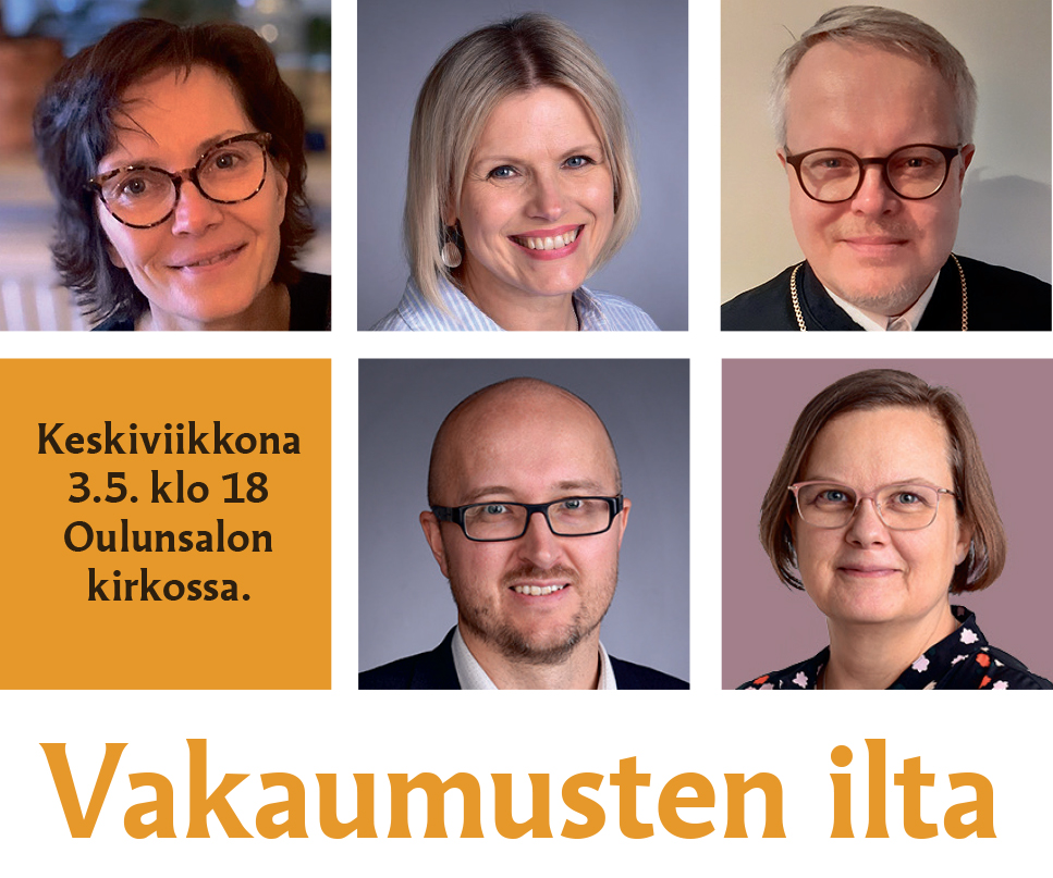 Paneelin osallistujat pienissä, neliön muotoissa kuvissa vierekkäin. Vasemmassa laidassa tilaisuuden ajanko...