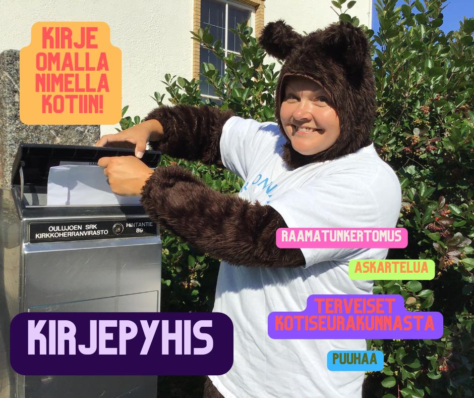 Kirjepyhis nalle laatikolla