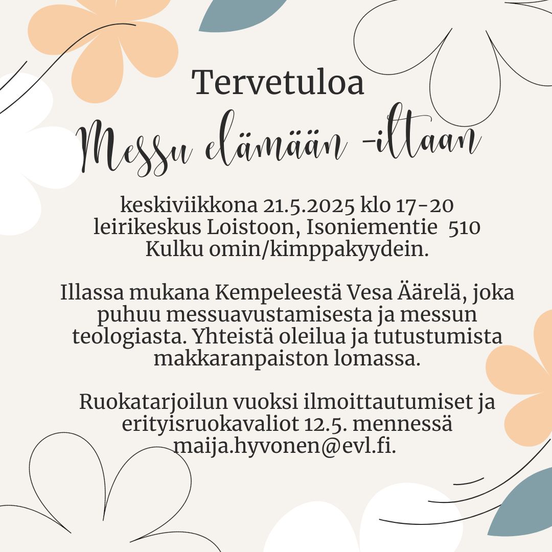 Messu elämään -ilta Kutsu tapahtumaan