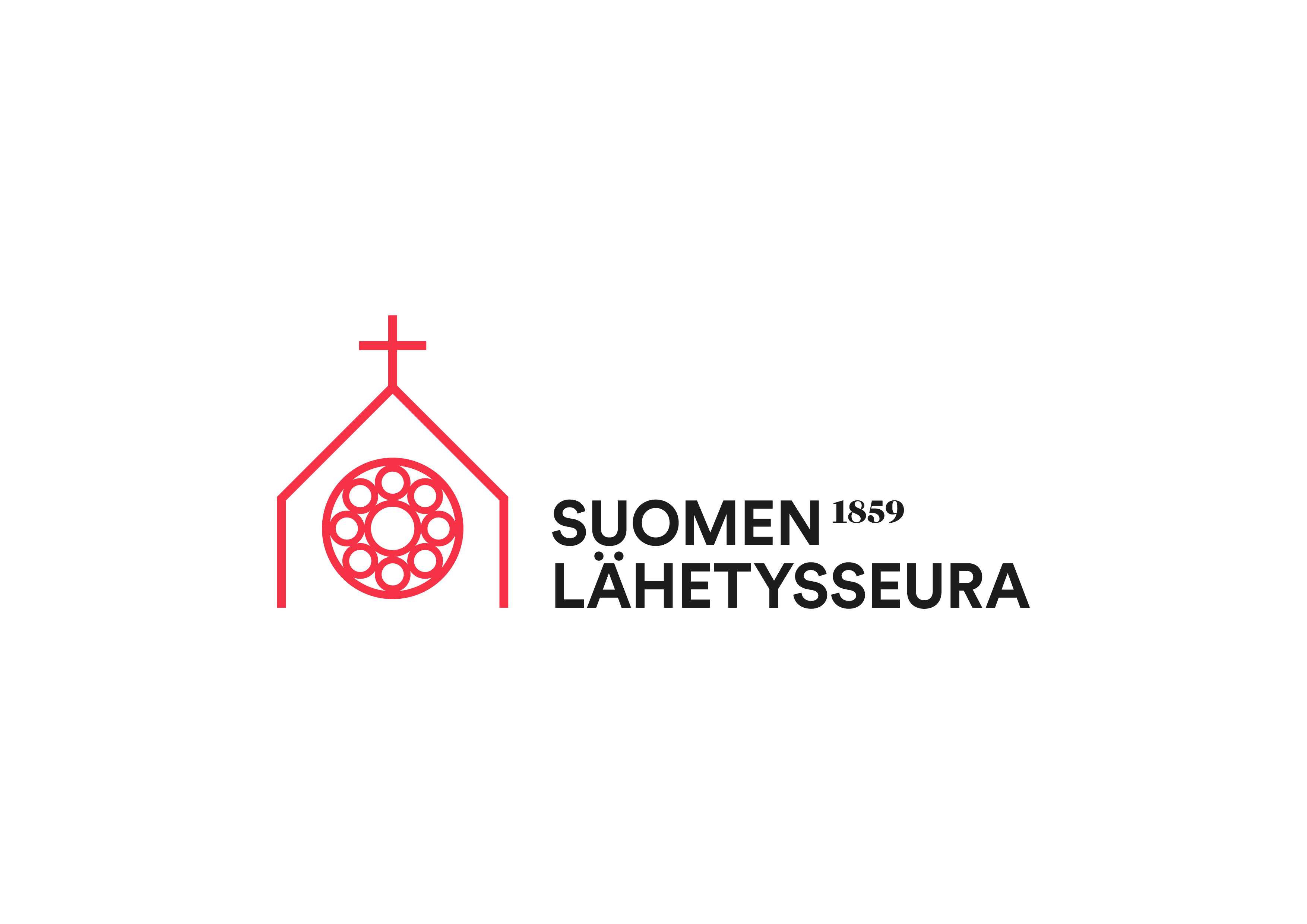 Suomen lähetysseuran logo ja vuosiluku 1859